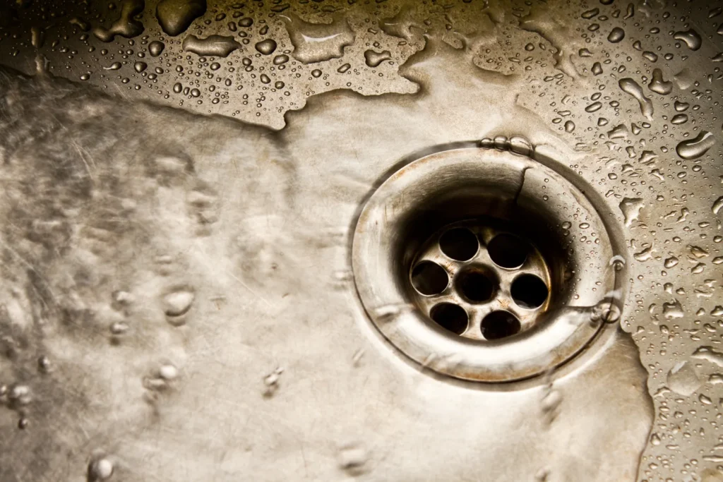 Bathroom sink backing up in a Pflugerville home before drain cleaning